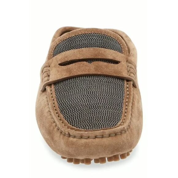 Brunello Cucinelli Monili Suede Driving Mules Brown 36 - Picture 5 of 9